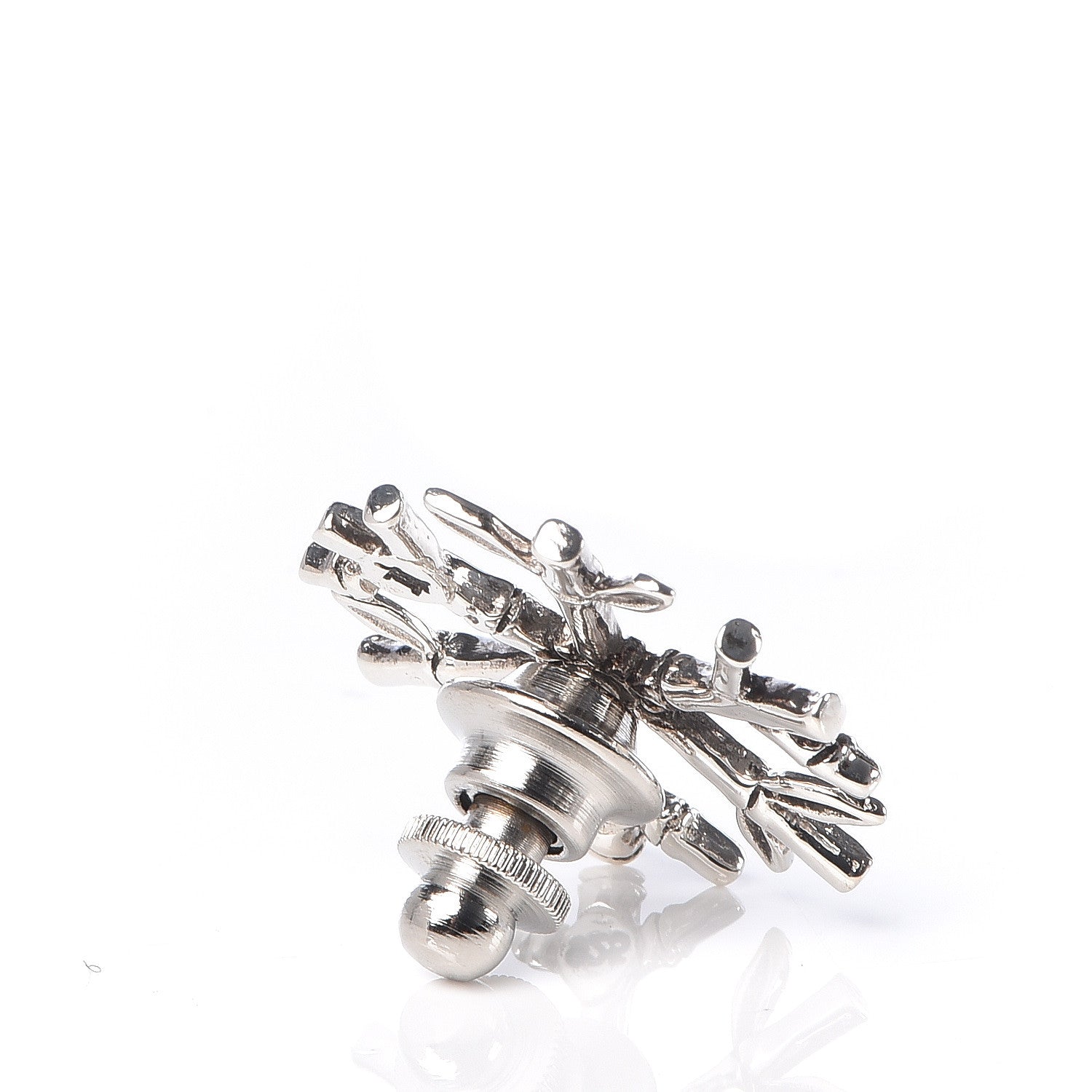 John Hardy Sterling Silver Bamboo Snowflake Lapel Pin 3 of 4