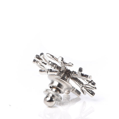 John Hardy Sterling Silver Bamboo Snowflake Lapel Pin 3 of 4