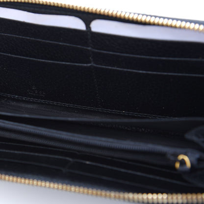 Gucci Dollar Calfskin GG Marmont Zip Around Wallet Black 5 of 9