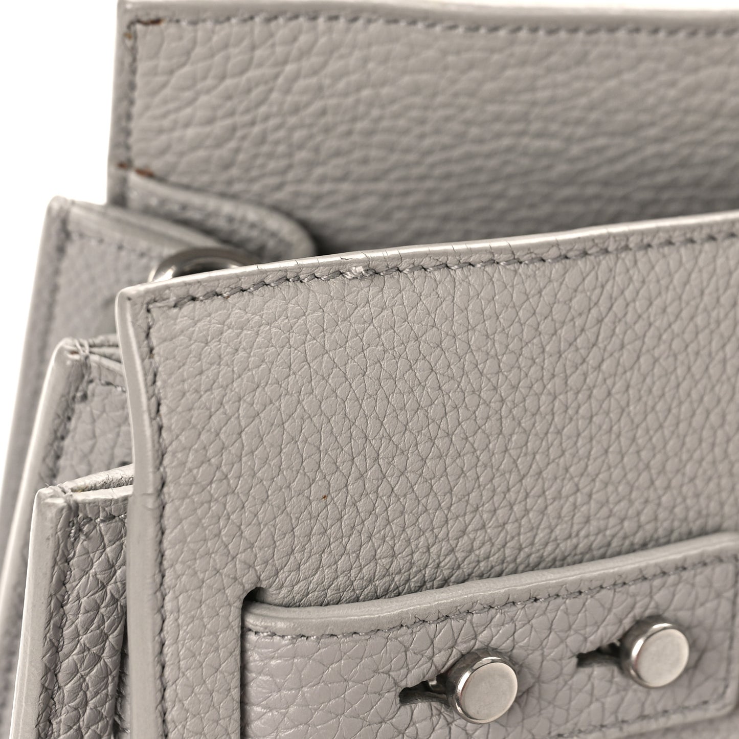 Grained Calfskin Small Supple Sac De Jour Mouse Grey