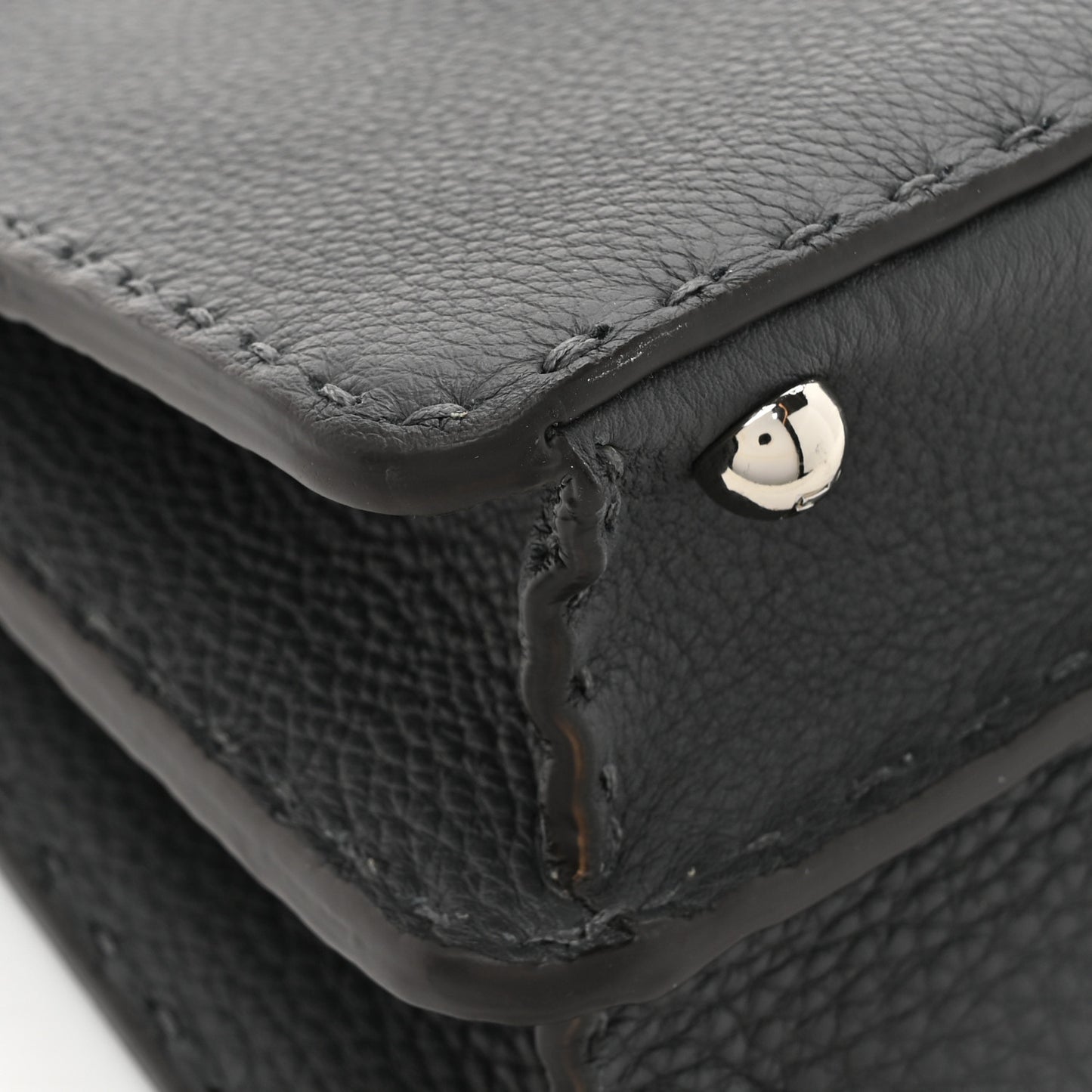 Cuoio Romano Selleria Chamois Small Peekaboo I SEE U Satchel Asfalto Camelia