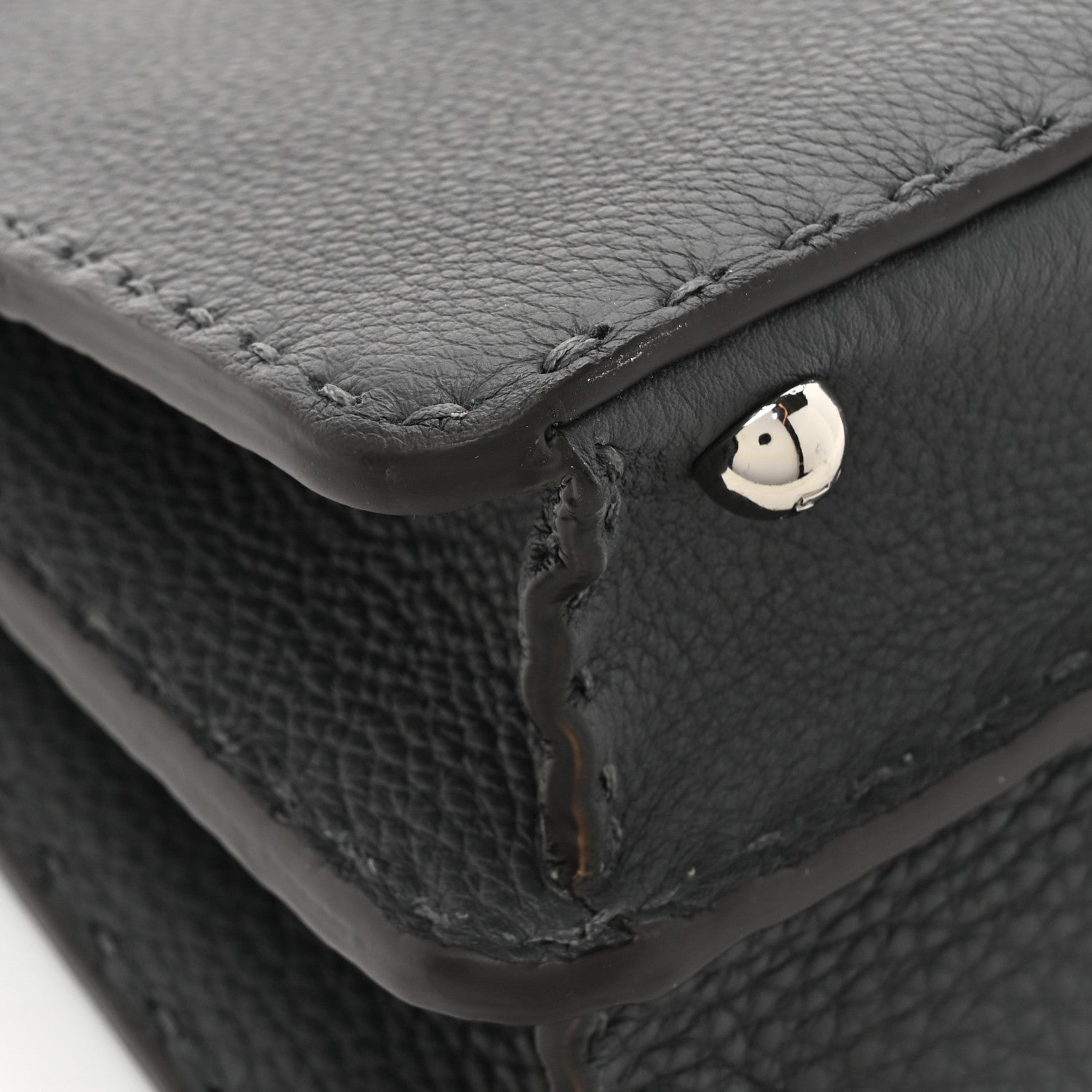 Fendi Cuoio Romano Selleria Chamois Small Peekaboo I SEE U Satchel Asfalto Camelia 12 of 12
