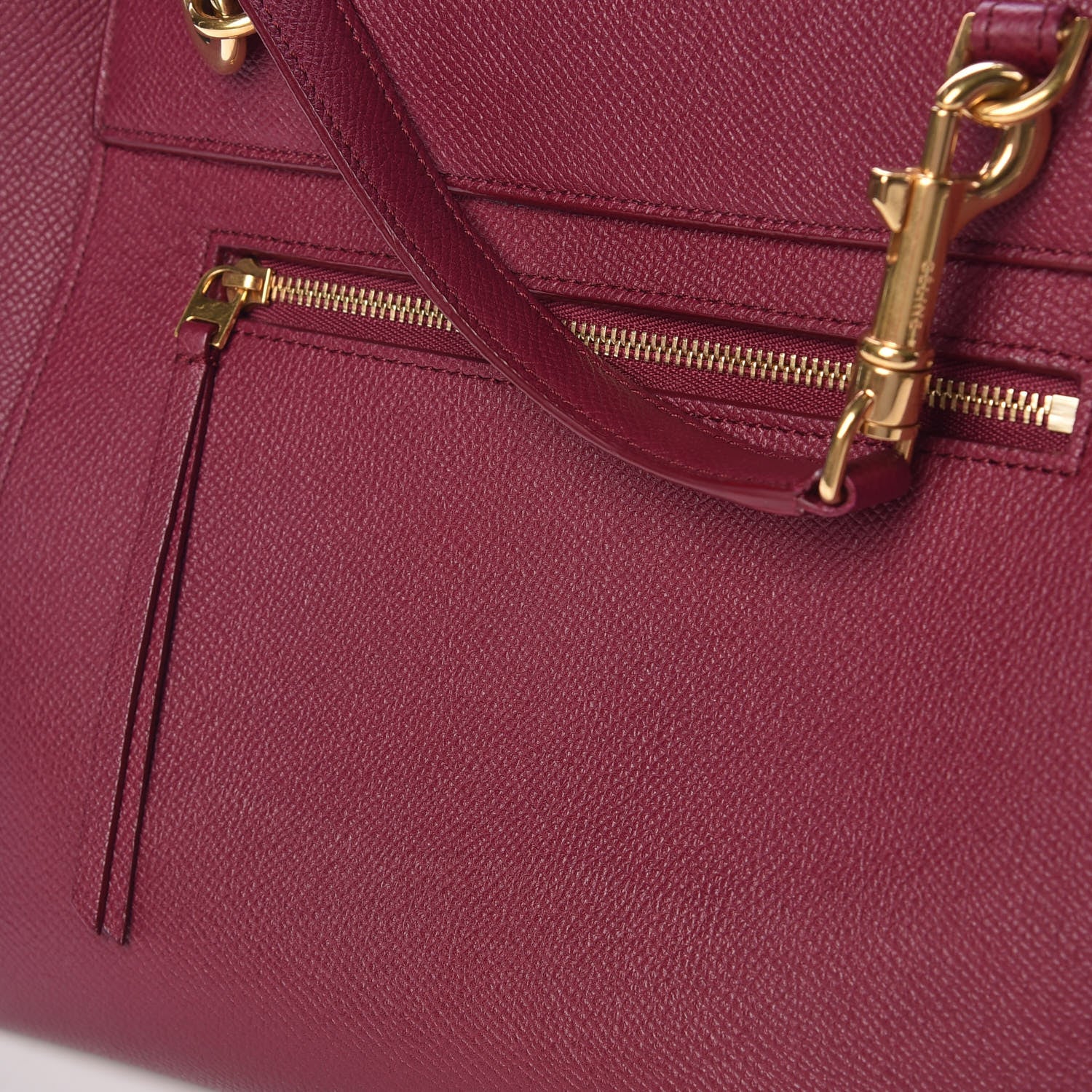 Celine Baby Grained Calfskin Micro Belt Bag Plum 9 of 9