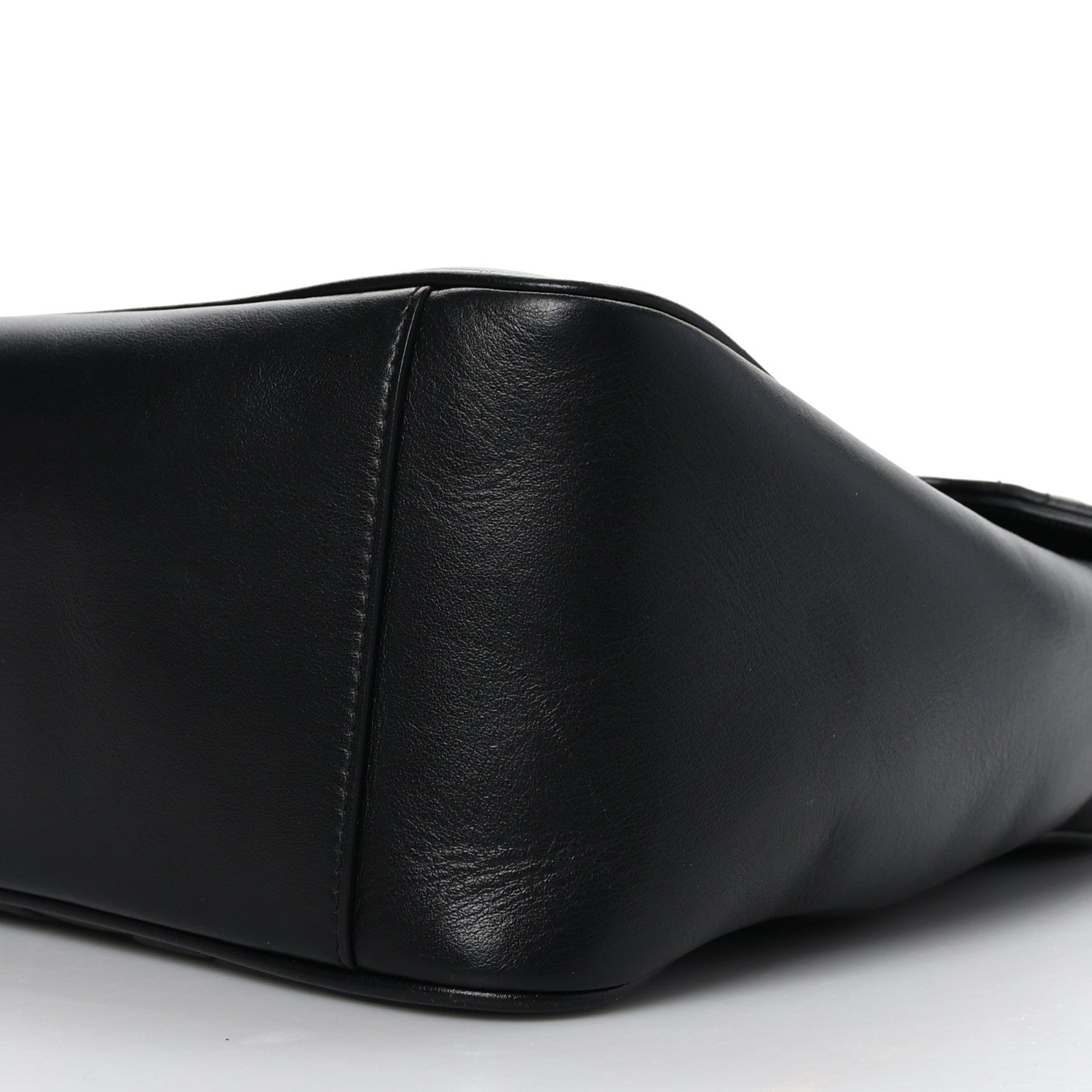 Gucci Calfskin Matelasse Medium GG Marmont Top Handle Shoulder Bag Black 9 of 9