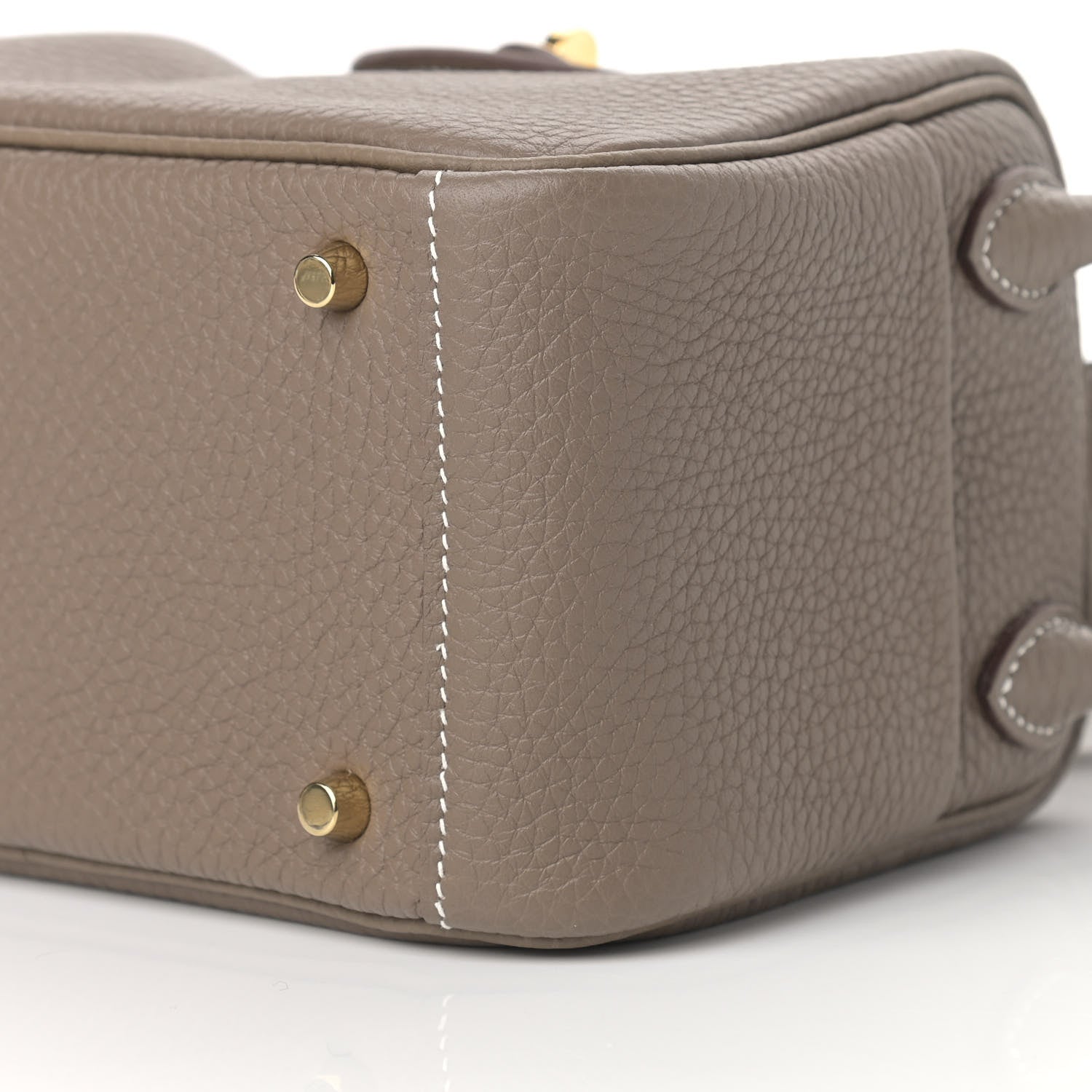 Hermes Taurillon Clemence Mini Lindy 20 Etoupe 9 of 11