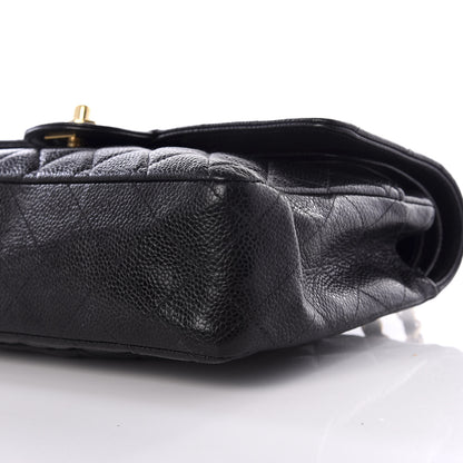 Chanel Caviar Quilted Medium Double Flap Black 7 of 12