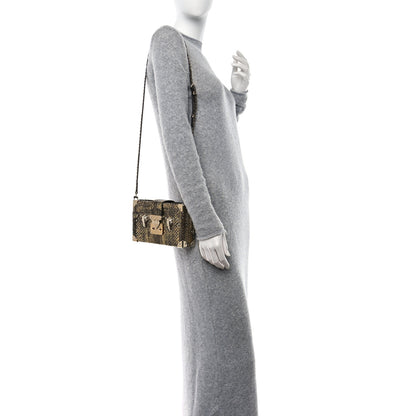 Louis Vuitton Snakeskin Petite Malle Gold 2 of 10