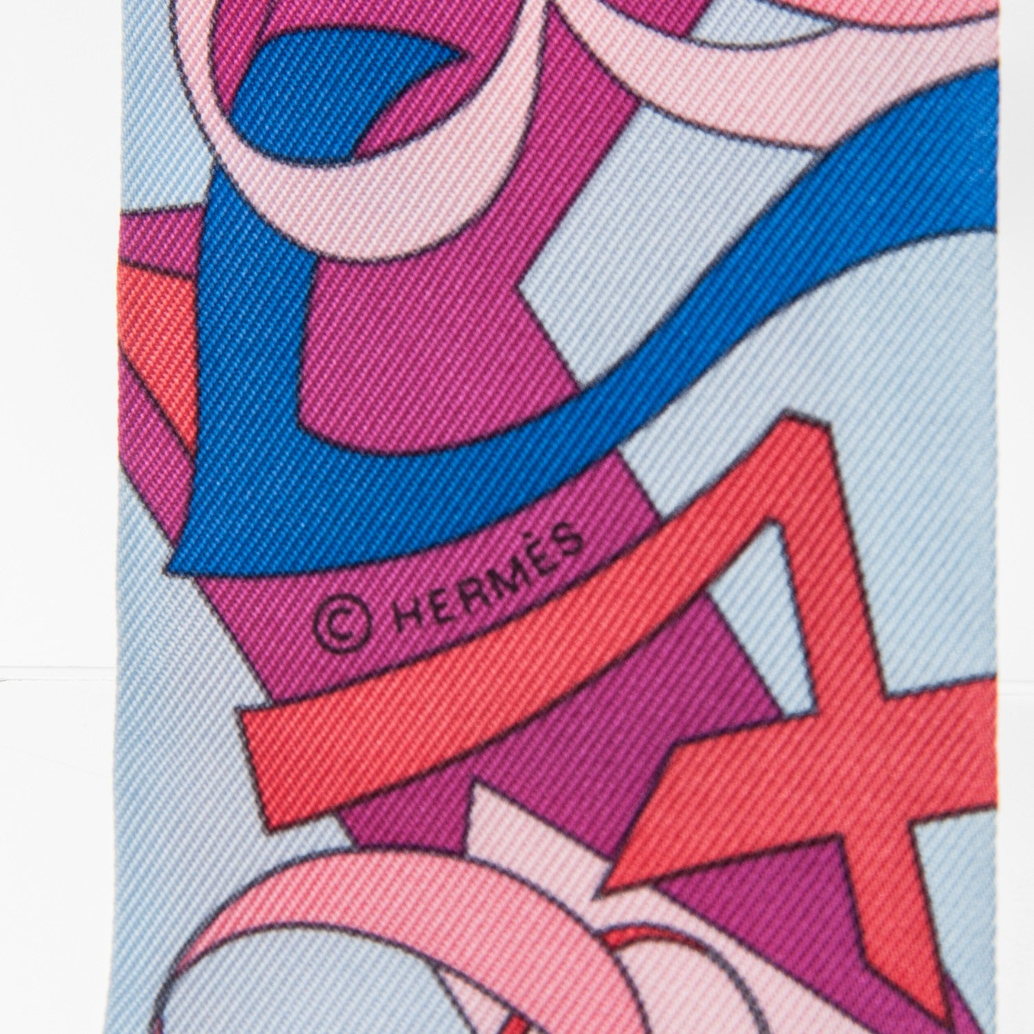 Hermes Silk Le Nombre D'Or Twilly 4 of 4