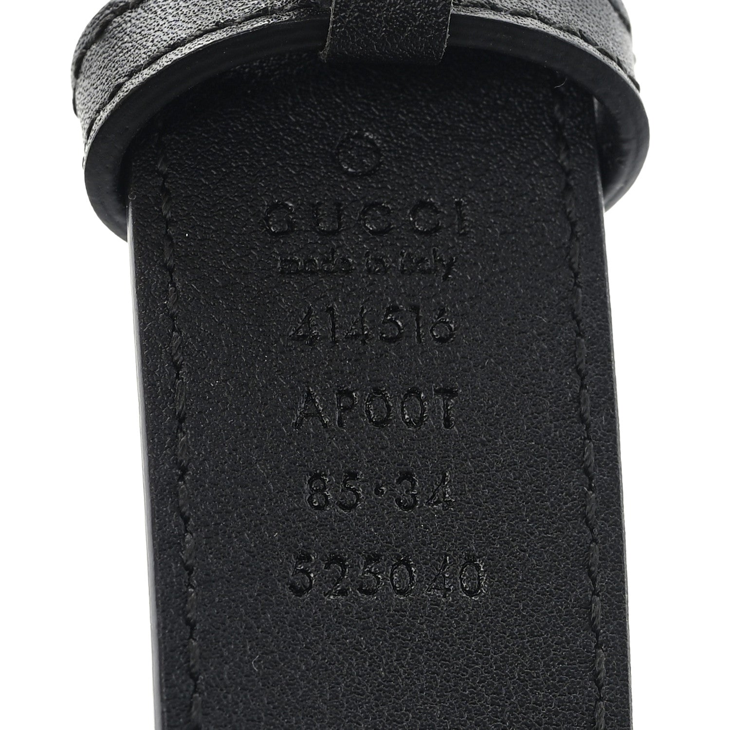 Gucci Calfskin Double G 25mm Belt 85 34 Black 3 of 4