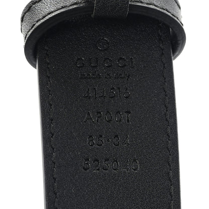 Gucci Calfskin Double G 25mm Belt 85 34 Black 3 of 4
