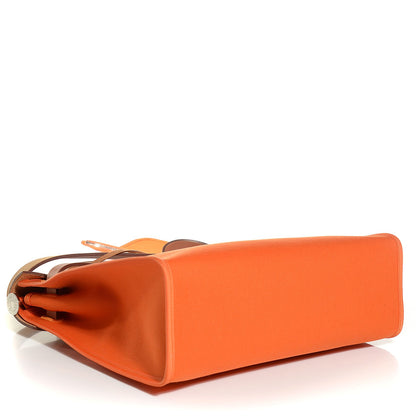 Hermes Vache Hunter Toile Herbag Zip 31 PM Orange 4 of 15