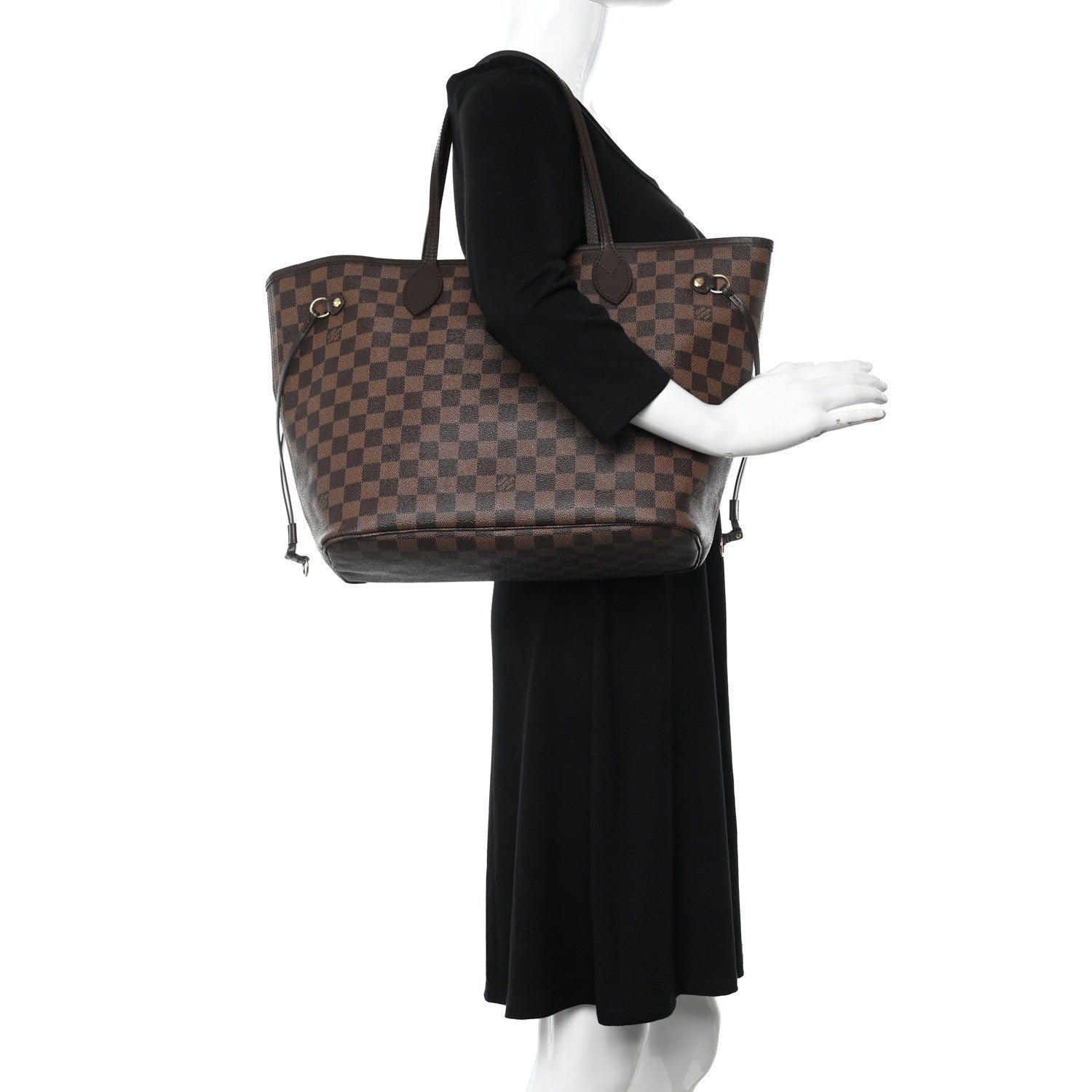 Louis Vuitton Damier Ebene Neo Neverfull MM Rose Ballerine 2 of 14