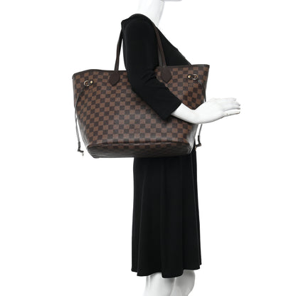 Louis Vuitton Damier Ebene Neo Neverfull MM Rose Ballerine 2 of 14