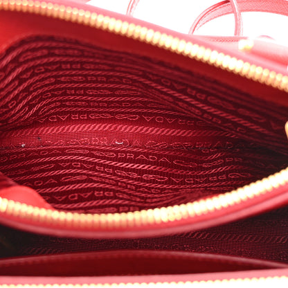 Prada Saffiano Lux Small Galleria Double Zip Tote Fuoco 5 of 12