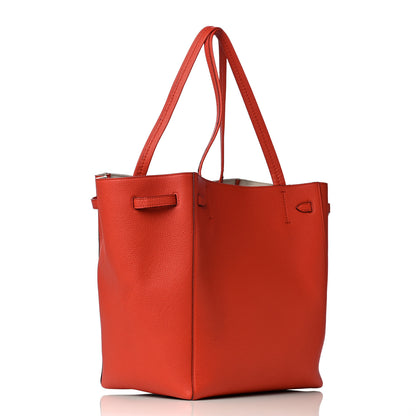 Celine Soft Grained Calfskin Small Belt Cabas Fox Red 3 of 8