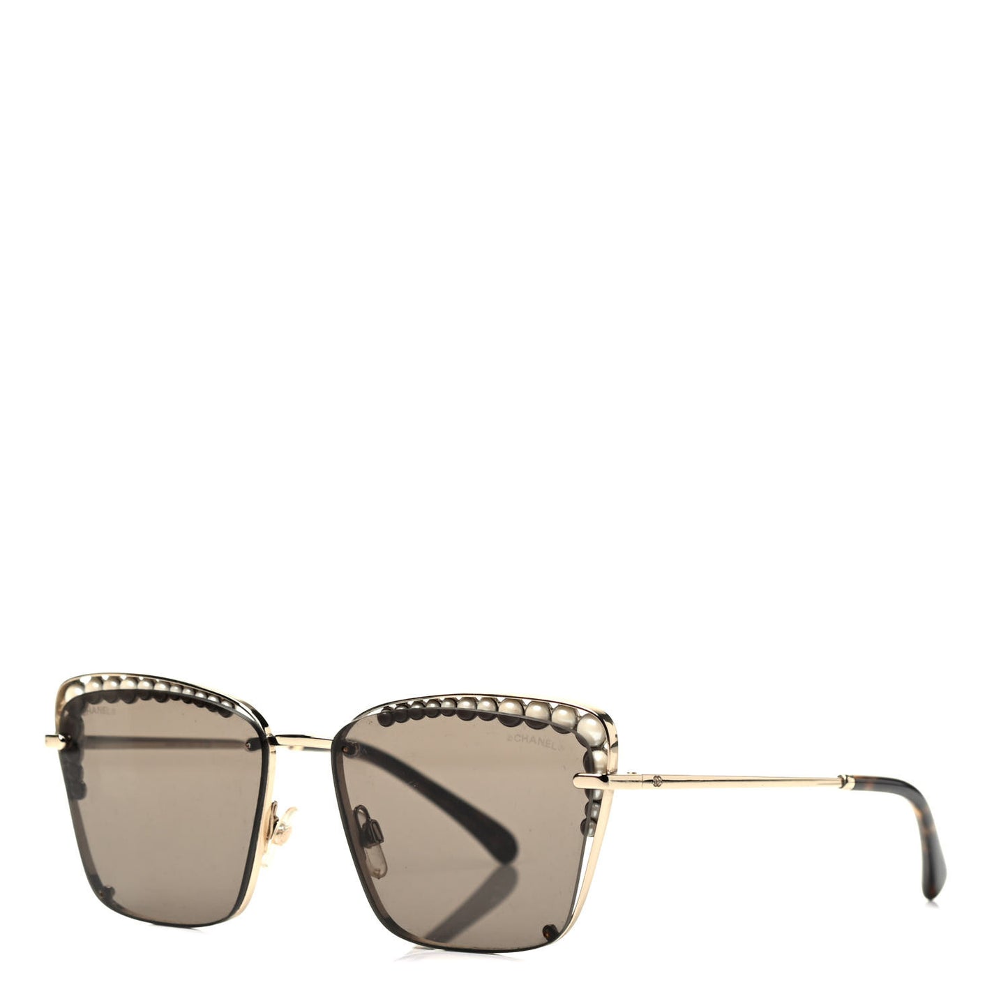 Square Frame Pearl Sunglasses 4235-H Dark Grey