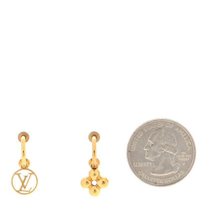 Louis Vuitton Brass Blooming Earrings Gold 2 of 4