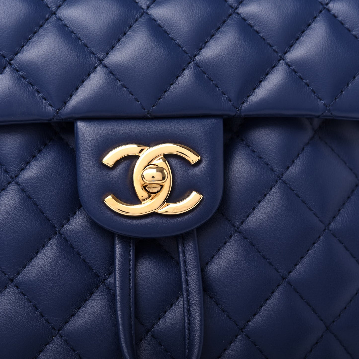 Calfskin Quilted Small Urban Spirit Backpack Navy