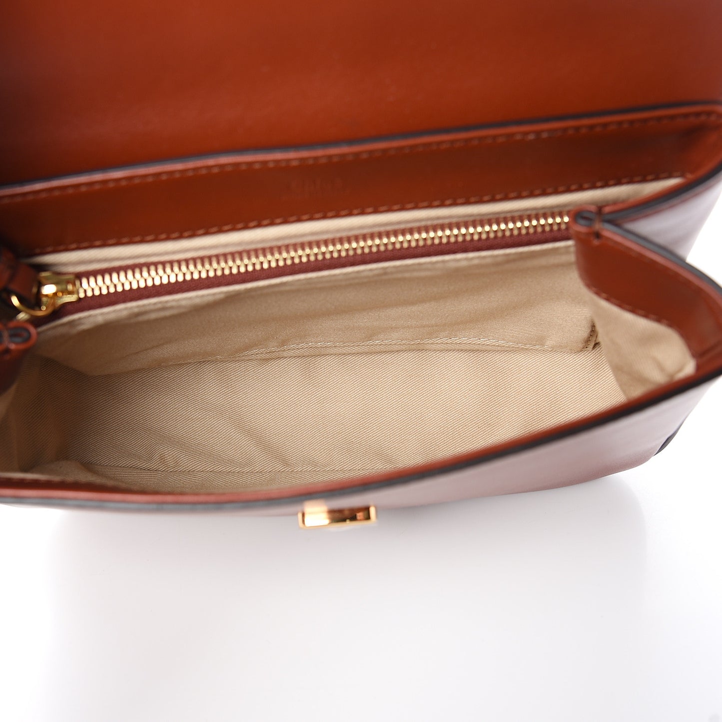 Calfskin Small C Double Carry Sepia Brown