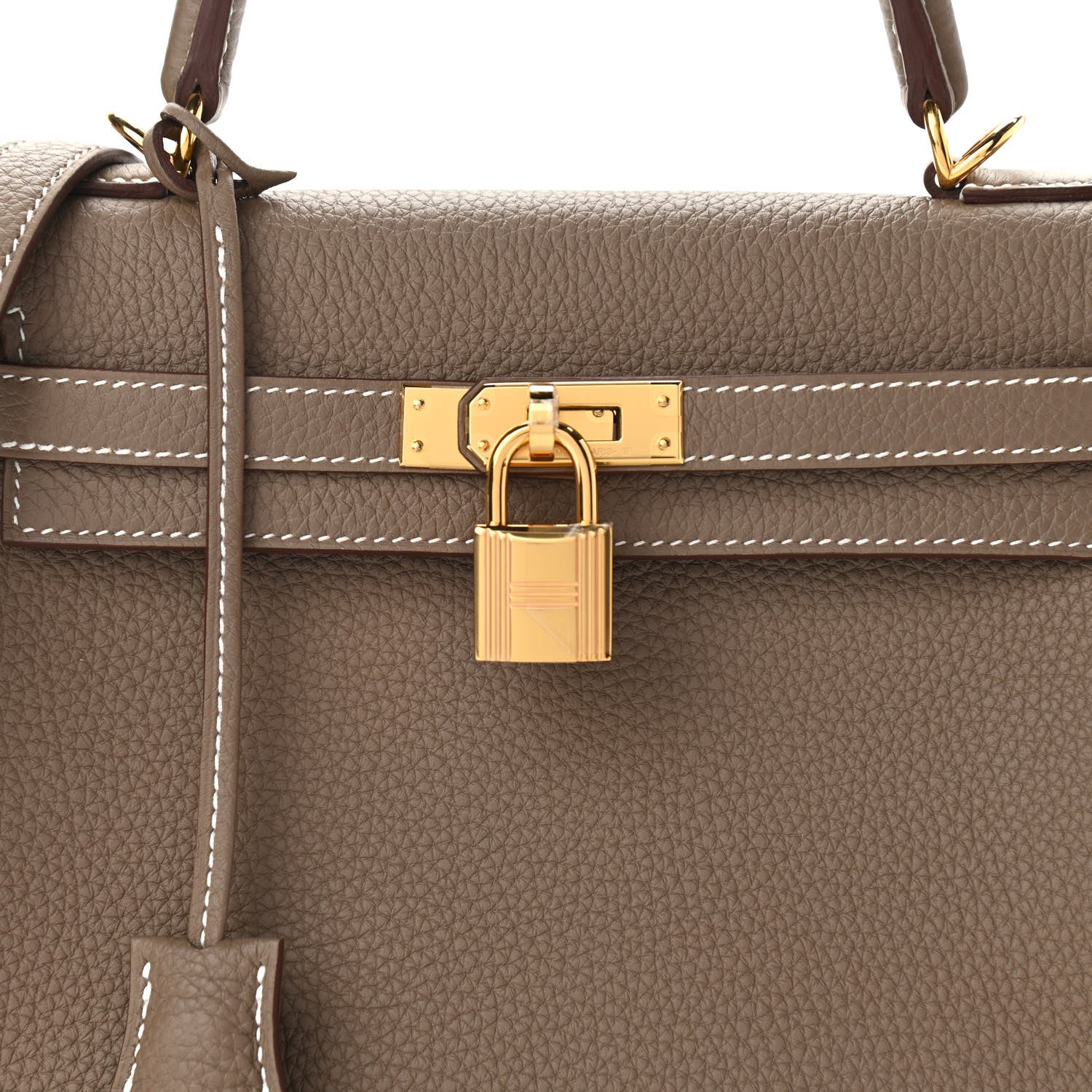 Hermes Togo Kelly Retourne 25 Etoupe 8 of 11