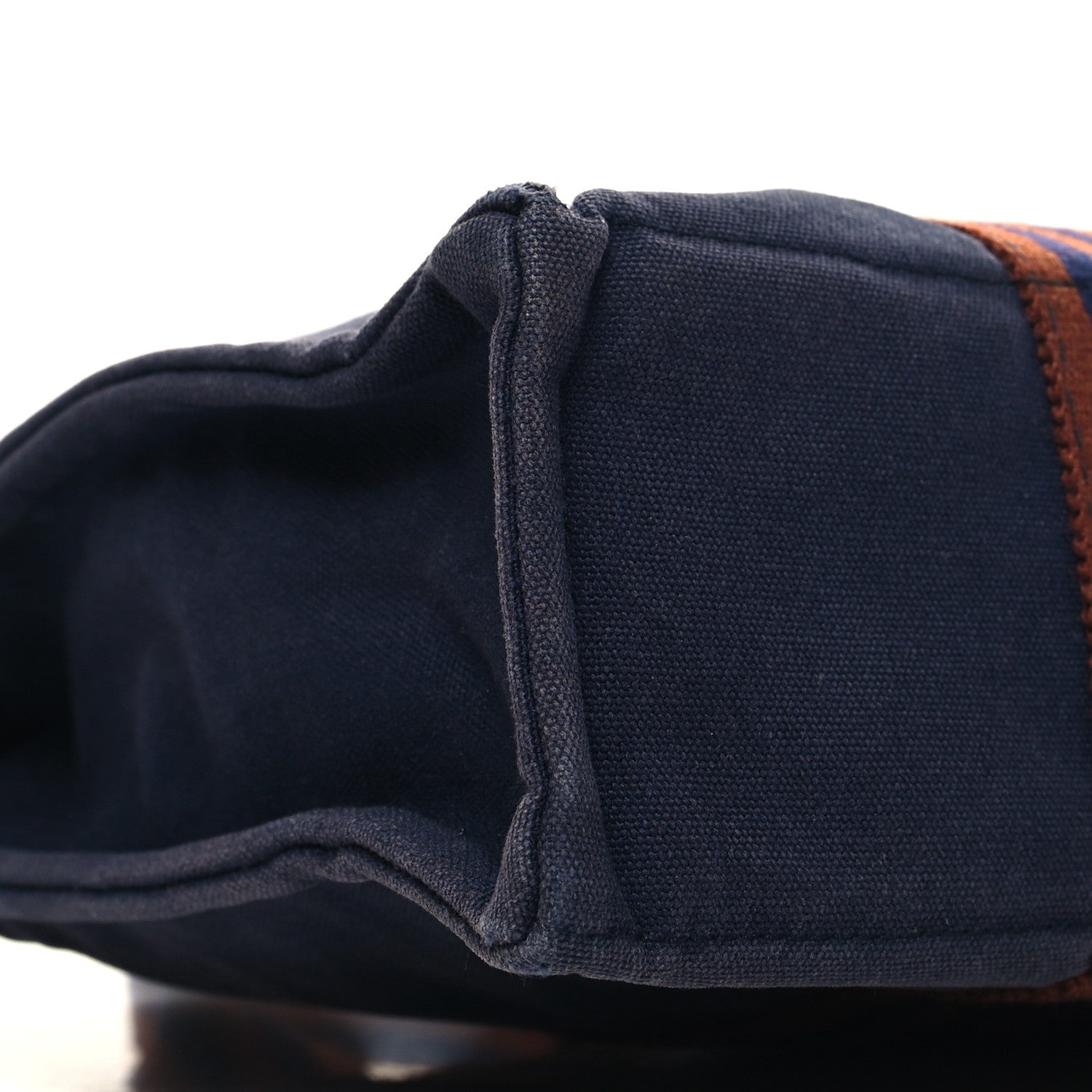 Hermes Canvas Herline PM Tote Navy 9 of 10