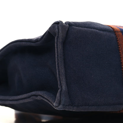 Hermes Canvas Herline PM Tote Navy 9 of 10