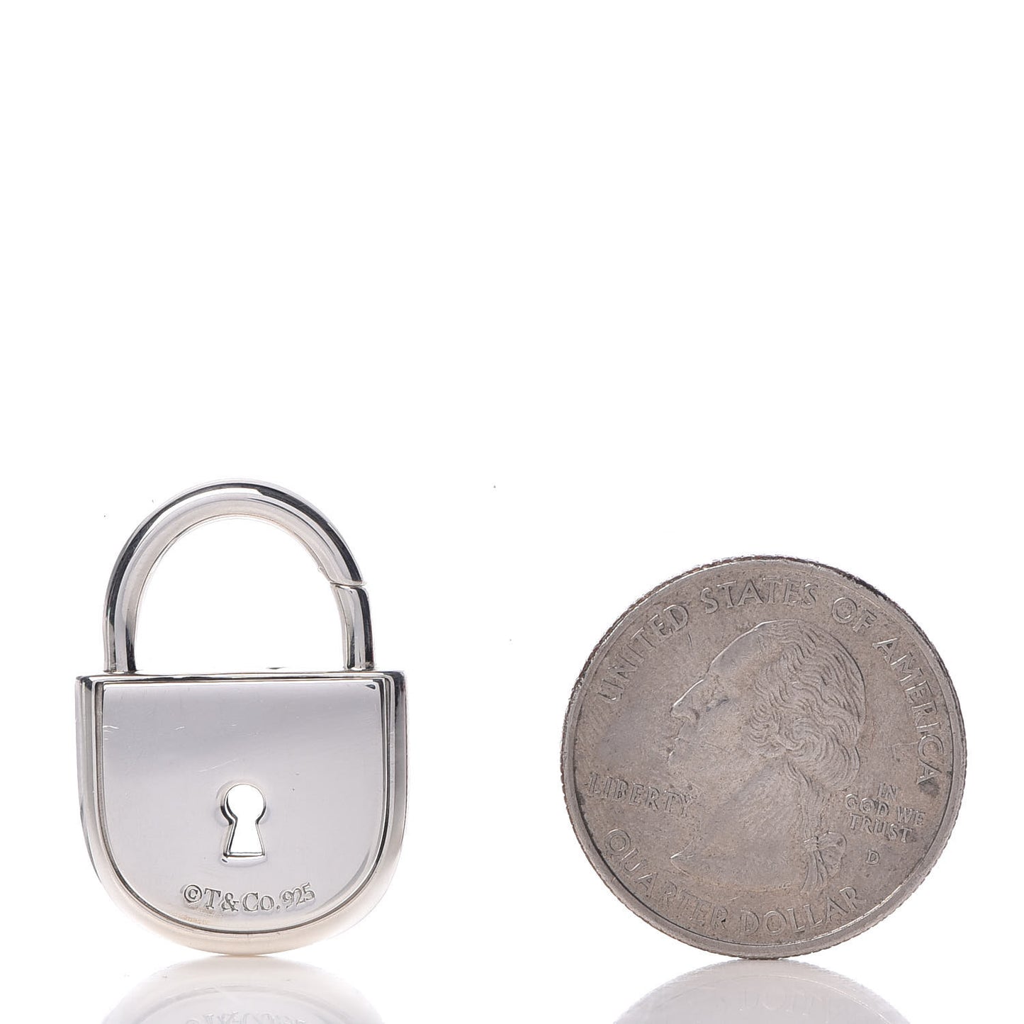 Sterling Silver Arc Lock Charm Pendant