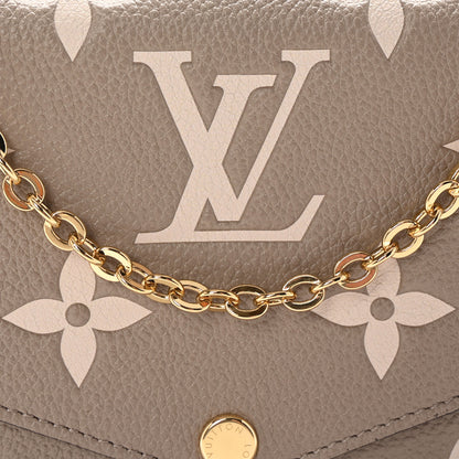 Louis Vuitton Empreinte Monogram Giant Felicie Pochette Tourterelle Creme 8 of 11