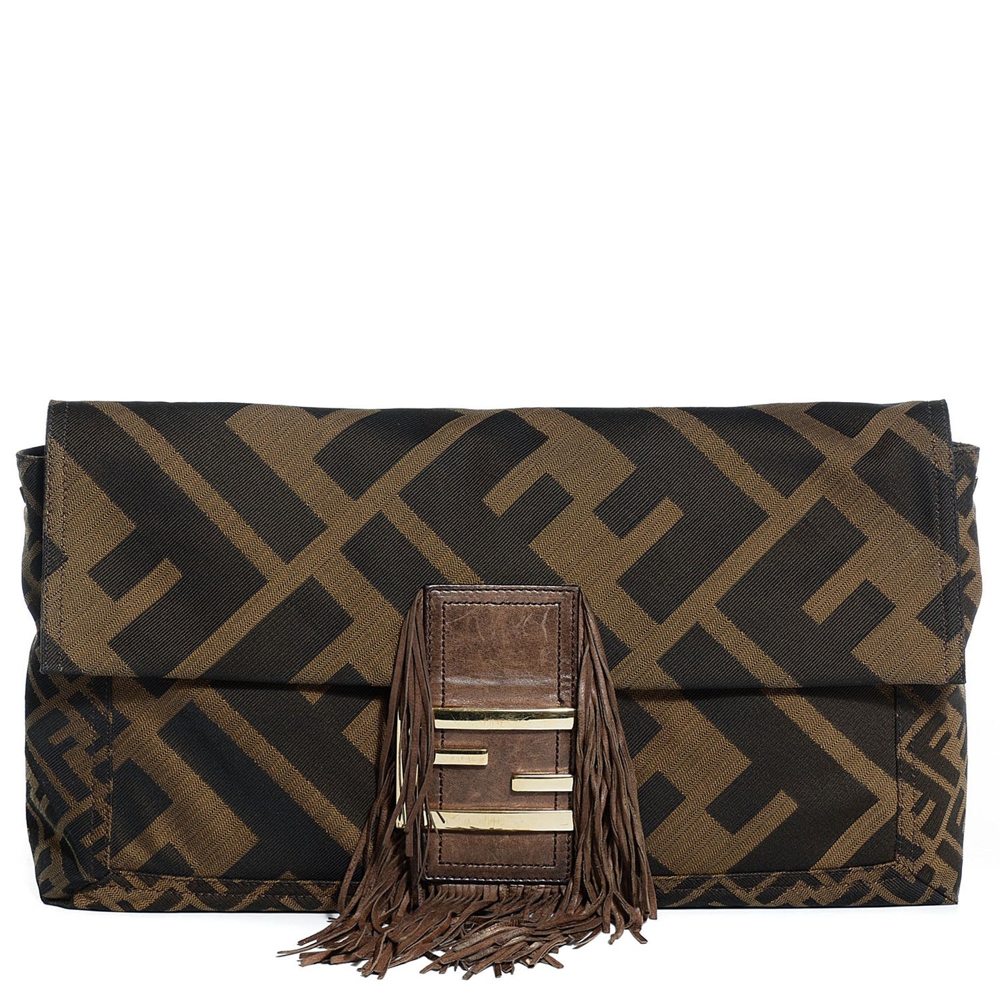 Fabric Macro FF Diagonal Large Convertible Baguette Tobacco