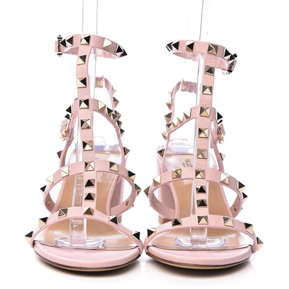 Valentino Garavani Calfskin Rockstud 60mm City Sandals 37.5 Water Rose 2 of 10
