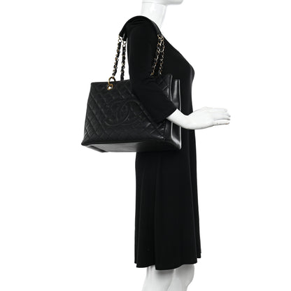 Chanel Caviar Quilted Grand Shopping Tote GST Black 2 of 10