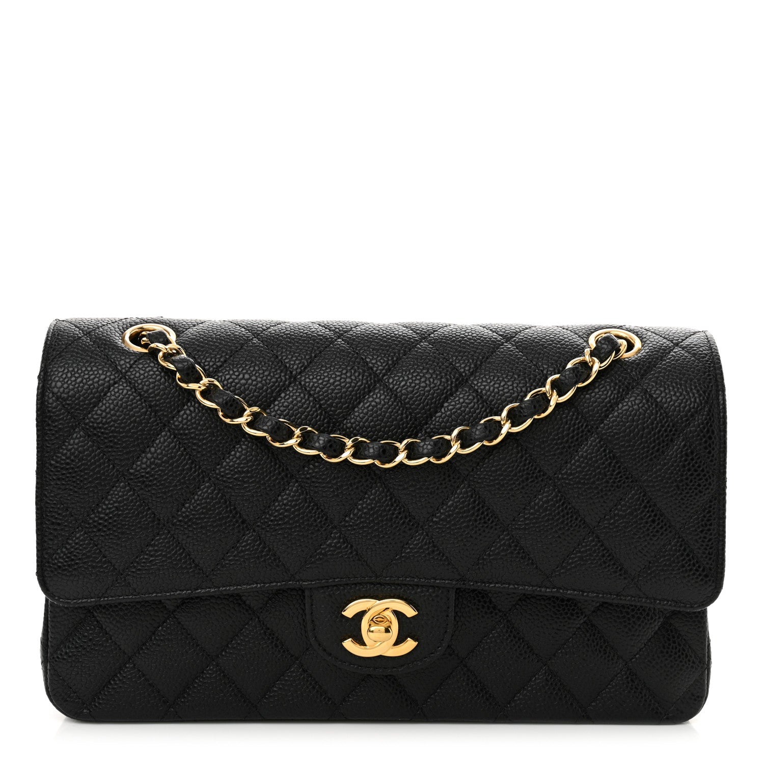 Chanel Caviar Quilted Medium Double Flap Black 1 of 11