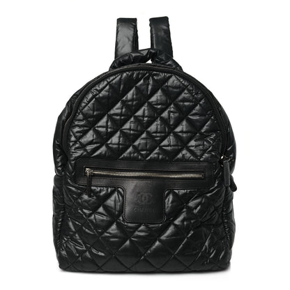 Chanel Nylon Quilted Coco Cocoon Backpack Black 1 of 10