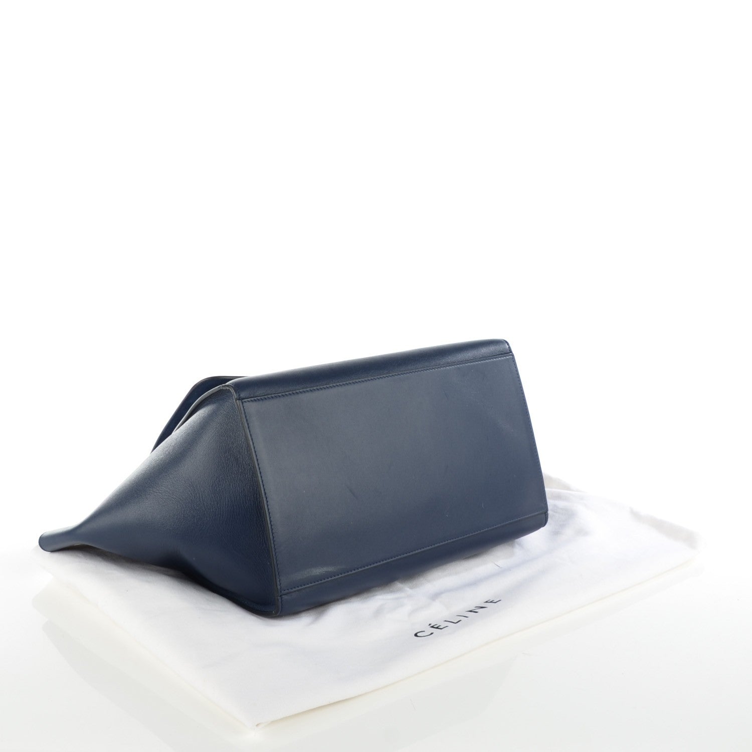 Celine Smooth Calfskin Medium Trapeze Indigo 4 of 8