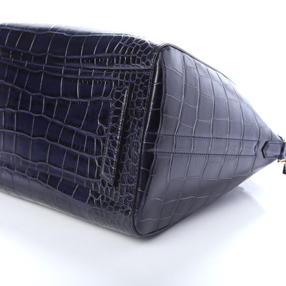 Givenchy Calfskin Crocodile Embossed Medium Antigona Dark Blue 8 of 9