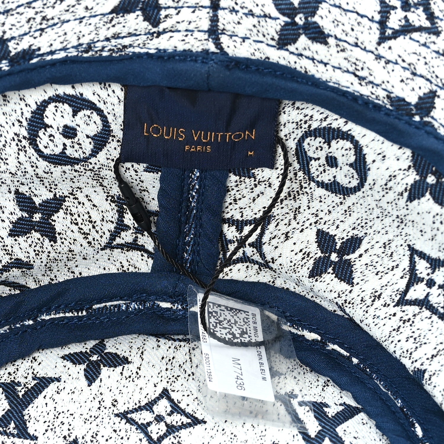 Louis Vuitton Monogram Denim Jacquard Bob Bucket Hat M Blue 7 of 7