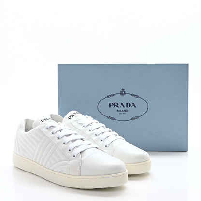 Prada Nappa Diagramme Womens Low Top Sneakers 38.5 White 8 of 8