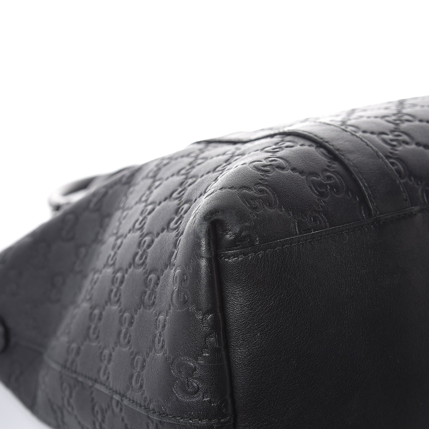 Gucci Guccissima Large GG Charm Convertible Dome Satchel Black 8 of 12