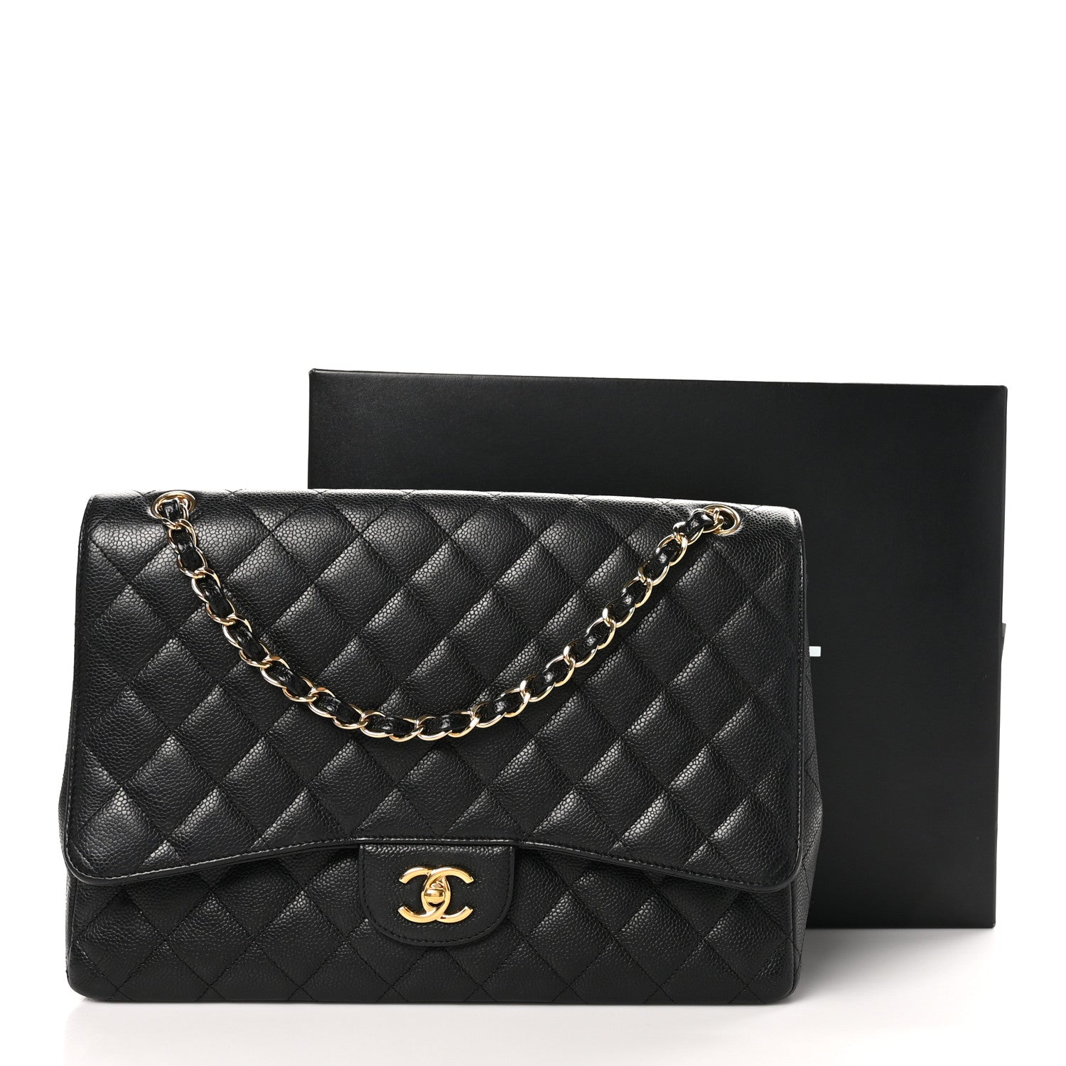 Chanel Caviar Quilted Maxi Single Flap Black 12 of 12