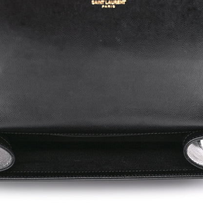 Saint Laurent Grain De Poudre Medium Classic Monogram Kate Satchel Black 5 of 11