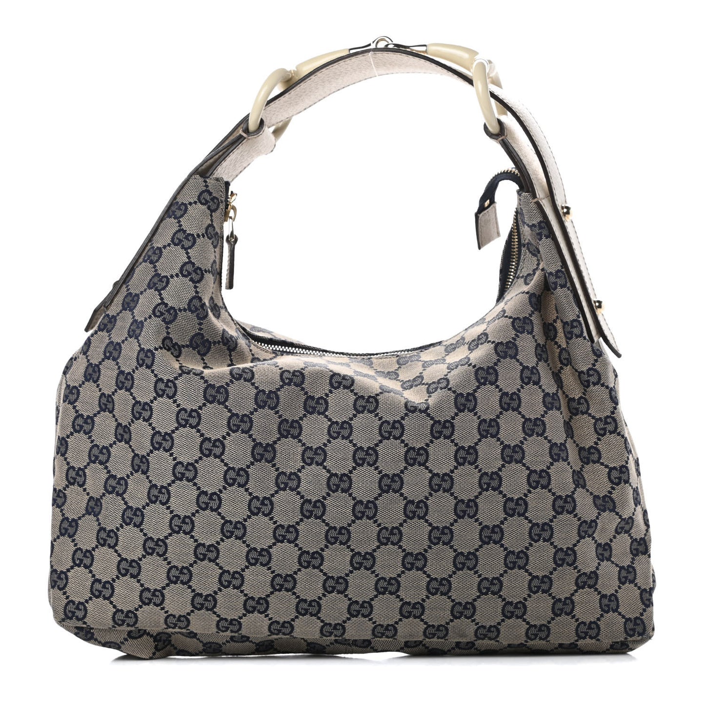 Monogram Medium Horsebit Chain Hobo Navy
