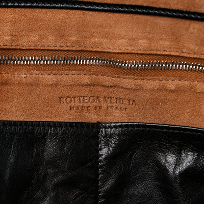 Bottega Veneta Paper Calfskin Maxi Intrecciato Arco Slouch Black Silver 6 of 14