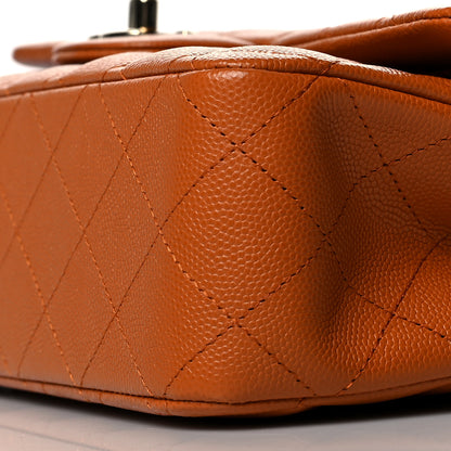 Chanel Caviar Quilted Medium Double Flap Light Brown 10 of 11