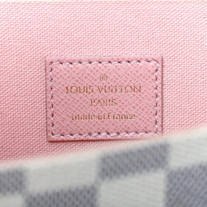 Louis Vuitton Damier Azur Pochette Felicie Chain Wallet Rose Ballerine 7 of 10