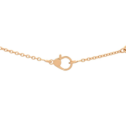 Hermes 18K Rose Gold Diamond Finesse Pendant Necklace 3 of 3