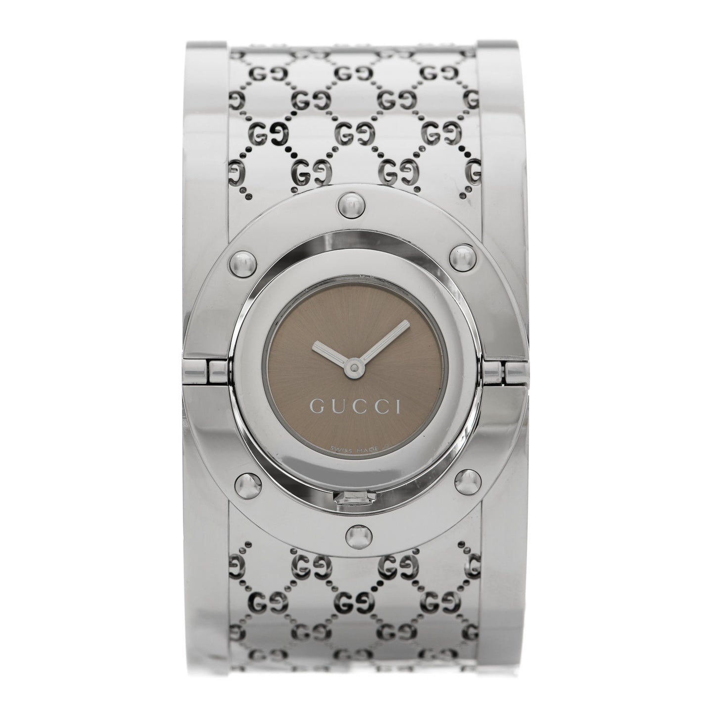 Stainless Steel 33mm Twirl Quartz Watch Brown
