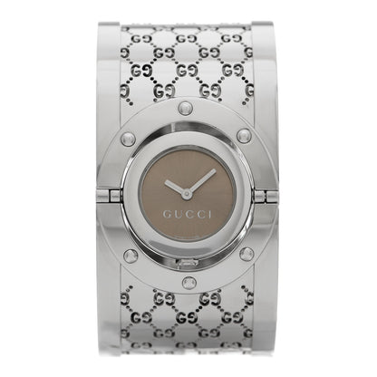 Gucci Stainless Steel 33mm Twirl Quartz Watch Brown 1 of 5