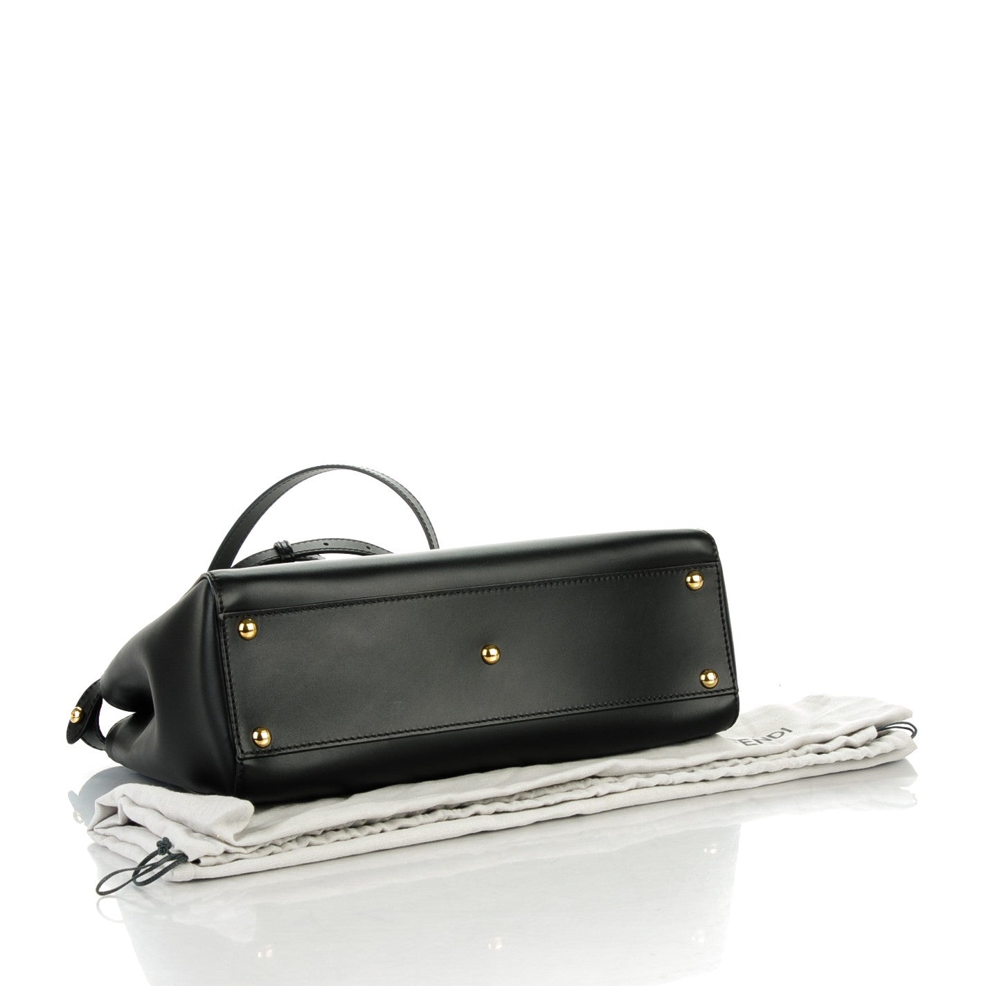 Vitello Morgan Shiny Nappa Medium Peekaboo Iconic Satchel Black Rosa Plaster