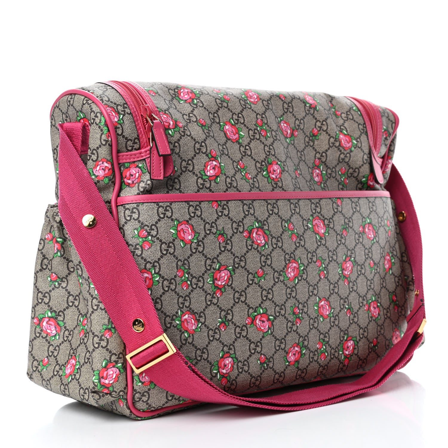 Gucci GG Supreme Monogram Rose Bud Diaper Bag Pink 3 of 6