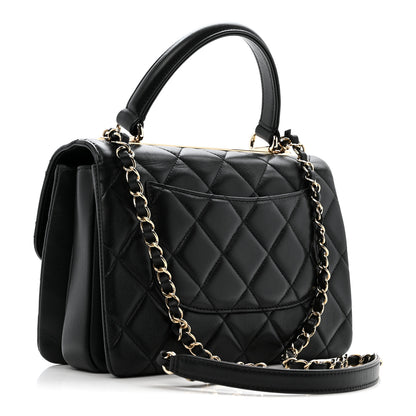 Chanel Lambskin Quilted Small Trendy CC Dual Handle Flap Bag Black 3 of 12